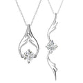 Sterling Silver 925 Korean Fashion Jewelry 1 Carat GRA Moissanite Diamond Angel Wings Pendant Women Necklace Destiny Jewellery