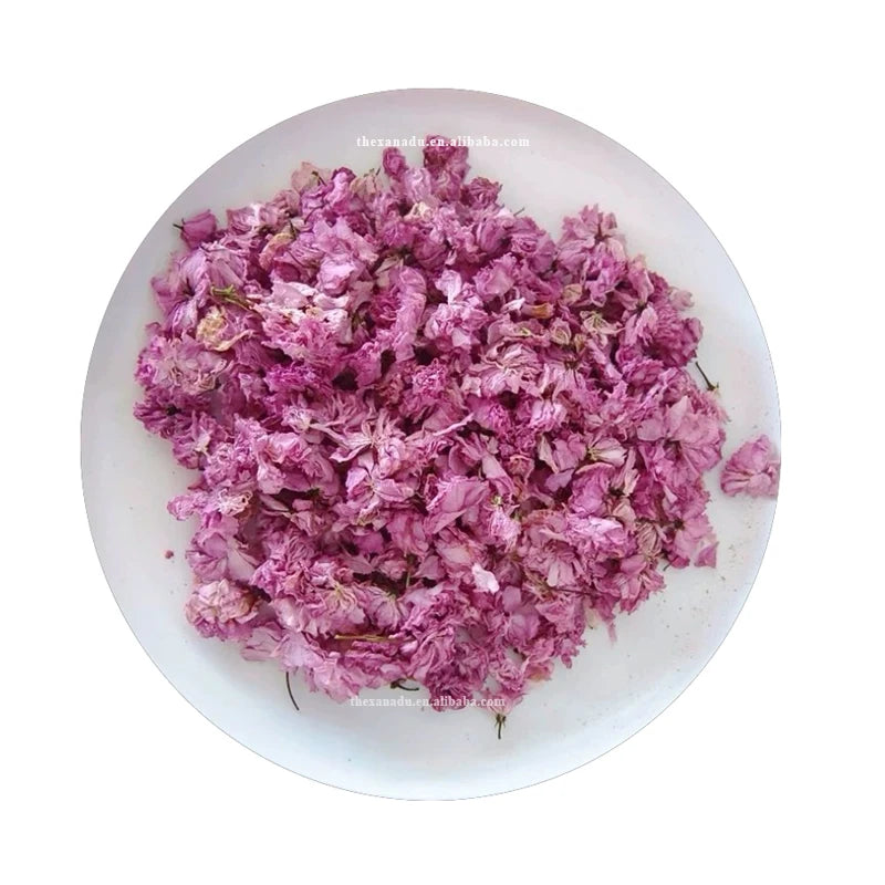 Organic Cherry Blossom Dried 500g/Bag Whole Buds Pink Sakura Handmade for Tea/Decoration/Bakery/Bath/Candle Custom Pack 0 Salt