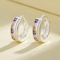 925 Sterling Silver Fashion Jewelry for Ladies Elegant Cubic Zirconia Custom Huggies With Dangle Earrings