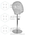 Chrome Durable Metal Steel Head Model Cap Rack Hat Display Stand for clothing shop