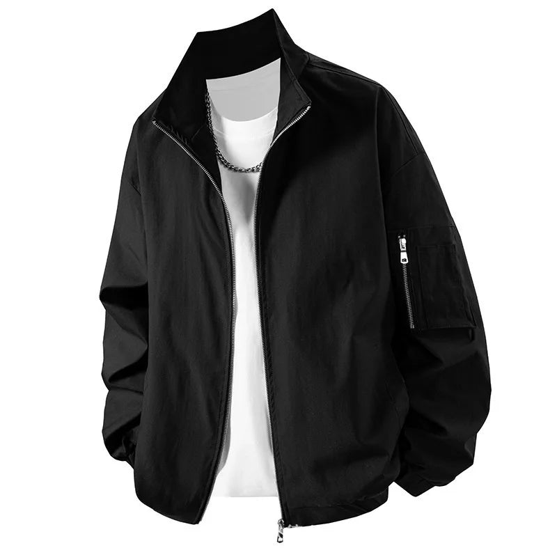 Oem Customized logo Design Winter Men's High-quality Loose Fit Plus Size Stand-up Skin-friendly Outerwear Men's Jacket MegaBDM