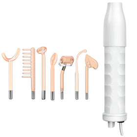 Good Quality Violet & Orange Neon Argon High Frequency Handheld Facial Wand Skin Therapy Machine Acne Treatment Head Care Kit