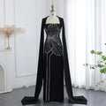 Jancember LSZ275 Luxury Long Sleeve Full Sequins Shiny Diamond Beading Formal Party Evening Dress