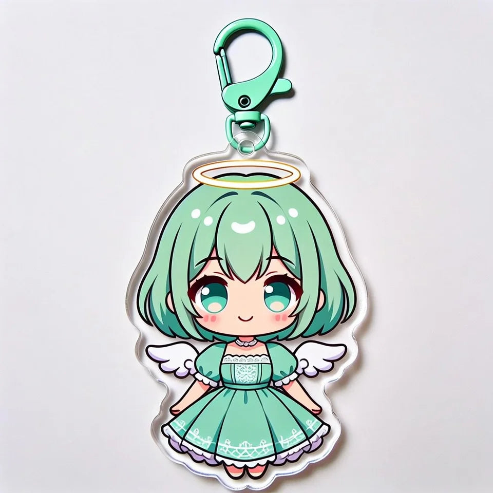 Custom Irregular Shape Acrylic Keychain Digital Printed Clear Die Cut Personalized Keyring with Logo MegaBDM