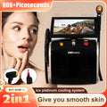 2in1 Soprano Titanium Ice Platinum Diode 755 808 1064nm 4 Wavelength Laser ND:YAG Machine Painless Hair Removal Machine