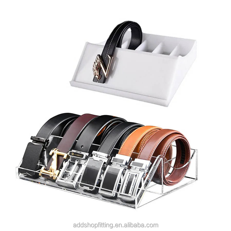 10 Grid Slots Clear Transparent Acrylic for Self-adhesive Glossy Lamination Organizer Display Belt Stand