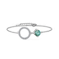 New 925 Sterling Silver Lab Grown Blue Moissanite Diamond Adjustable Bracelet Summer Jewelry for Women Destiny Jewellery