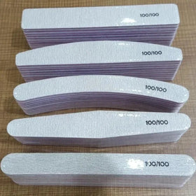 New Arrived Double-sided 100/180 Grit Sandpaper Nail Files Custom 80/80 Extra Coarse zebra Efile