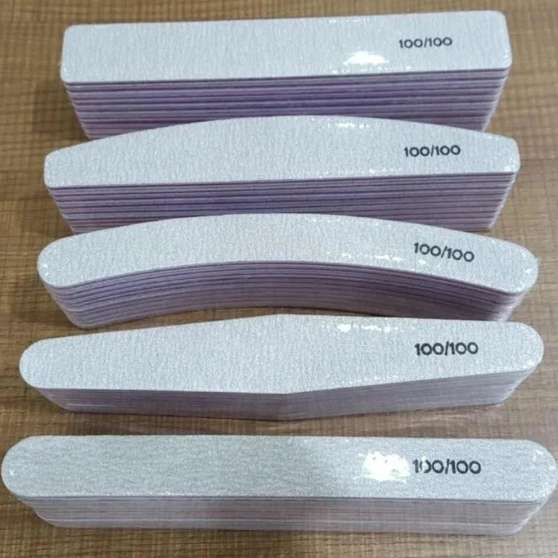 New Arrived Double-sided 100/180 Grit Sandpaper Nail Files Custom 80/80 Extra Coarse zebra Efile MegaBDM