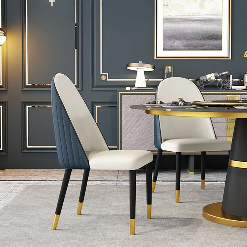Best Selling Nordic Fine Upholstered Modern Microfiber Leather Dinning Table Set 8 Room Furniture Dining Chair