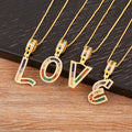 QIKU Dainty Gold-Plated Initial Pendant Necklace Women's Alphabet Letter Necklace Trendy Daily Wear Gift Made From Copper
