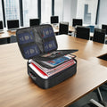 YHX Factory Wholesale Cash Box Travel A4 Laptop Case Portable Double Layer File Folder Waterproof Document Laptop Bag With Lock
