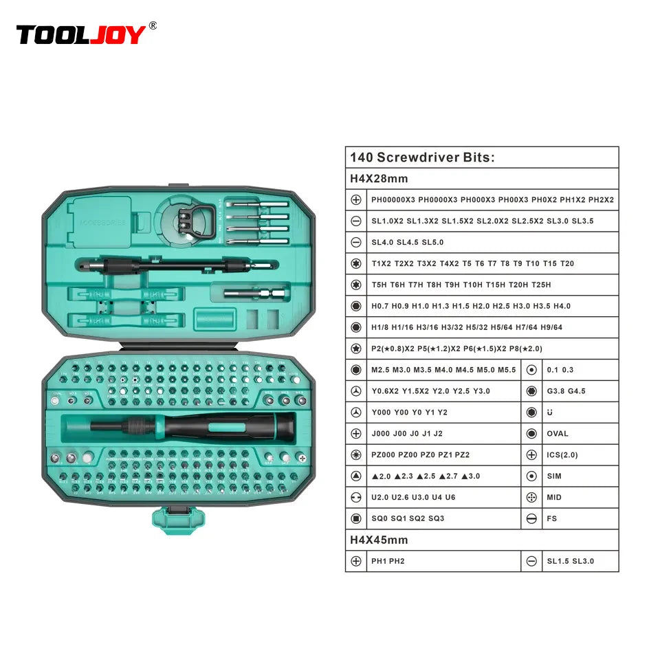 NEW 152 in 1 Steel Handle Magnetic Screwdriver Set Precision Torx Hex Drivers Computer/PC/Phone Repair Kit OEM Available