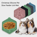 Youngs Reusable Eco-Friendly Christmas Silicone Slow Feeder Lick Mat Waterproof Non-Slip Food Grade Pet Feeding Tray Dogs Cats MegaBDM