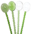 Small Fancy Teaspoons Set Heat Resistant Stirring Borosilicate Glass Spoon Eco-Friendly Durable Colorful Wedding Customized Logo