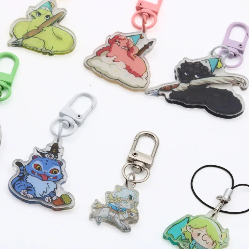 Custom Design Fashion Promotional Keychain Colored Metal Charms Double Sides Printing Acrylic Keychains MegaBDM