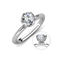 Brilliant Cut Lab Grown 1ct Moissanite Diamond Jewelry Classic 925 Silver Solitaire Engagement Ring for Women Destiny Jewellery