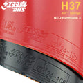 DHS Hurricane 3 H37 Table Tennis Rubber Provincial National Ping Pong Rubber Blue/Orange Sponge Professional for Backhand Loop