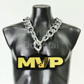 Custom Acrylic Acid Oversize Jumbo Sport Team logo Champ Necklace MVP Sports Turnover Fan Chain