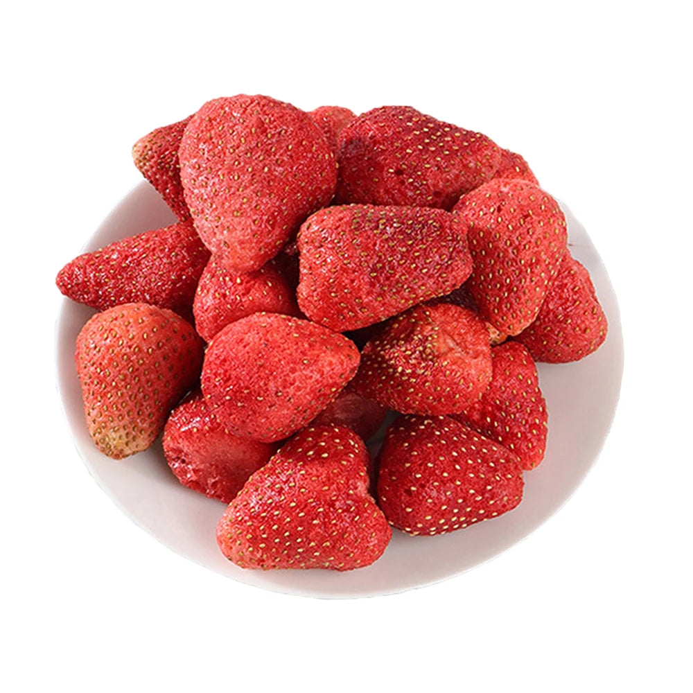 Organic Whole Freeze-Dried Strawberries Sweet Preserved Fruit in Bulk Vacuum-Packaged Snack with FD Drying Process