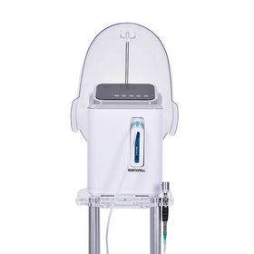 White Portable O2 Hydraulic Jet Dome Oxygen Therapy Machine for Facial Exfoliating and Skin Rejuvenation