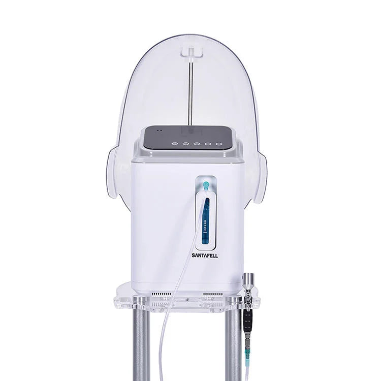 White Portable O2 Hydraulic Jet Dome Oxygen Therapy Machine for Facial Exfoliating and Skin Rejuvenation MegaBDM