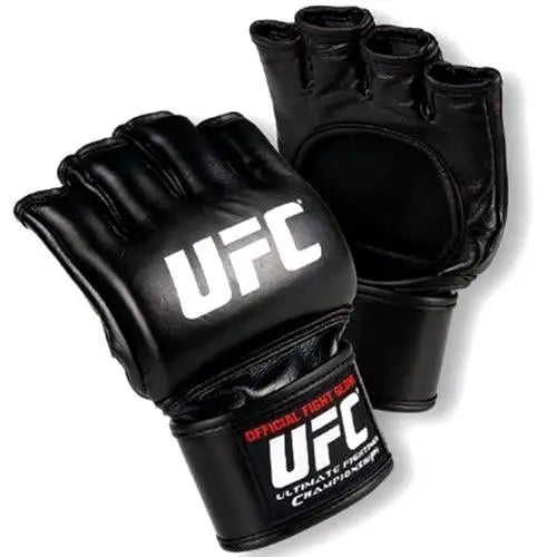 UFC MMA Sanda Boxing Training Gloves Lightweight Real Leather Moisture Wicking Non-Slip Adjustable Hook Loop Closure Half-Finger
