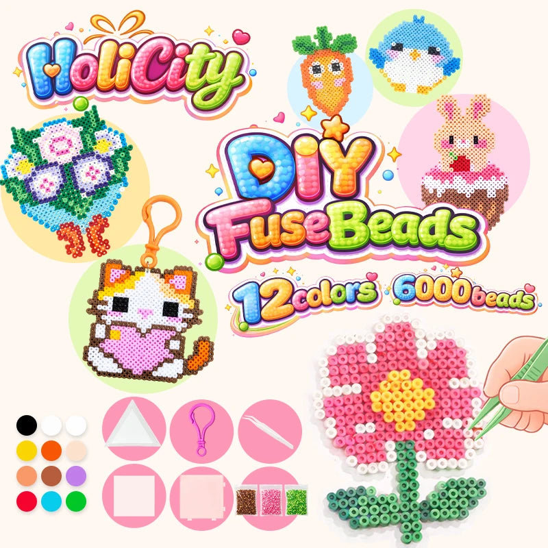 Handmade DIY Plastic Fuse Beads 2.6mm Bulk Hama Beads Hot Melt Beads by Peiyong MegaBDM