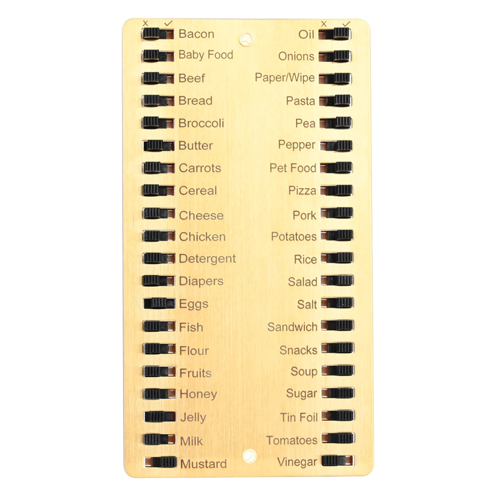 Metal Grocery List Shopping Home Reminder Tool Reusable Shopping List Metal Sliding Shopping List Mat Memory Reminder Board