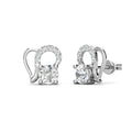 High Quality Moissanite Diamond Women Jewelry Luxury 925 Silver 18K Gold Plated Mini Heart Stud Earrings Destiny Jewellery