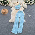Summer Casual Sport 2 Piece Set for Women One-shoulder Tunic Top And High Waist Set Sweat Suits Wholesale