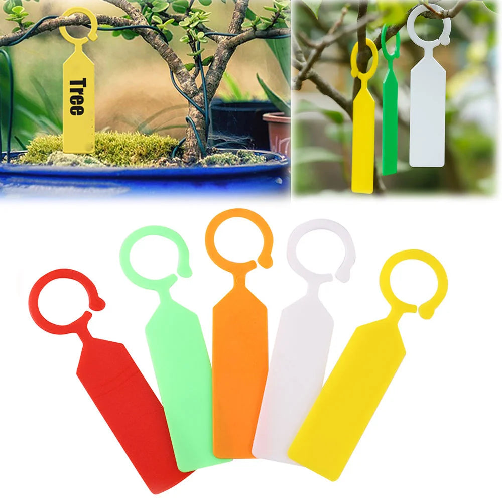 Round Hook Plant Hanging Tags Waterproof Garden Labels Writable Seedlings Flower Garden Marking Tag MegaBDM