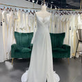 Jancember LSSG064 Casual Spaghetti Strap Satin Women's Ruffle Wedding Dresses