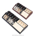 10 Grid Slots Luxury Leather case Organizer Belt Display Stand for Showcase Store Shop Display Home Storage