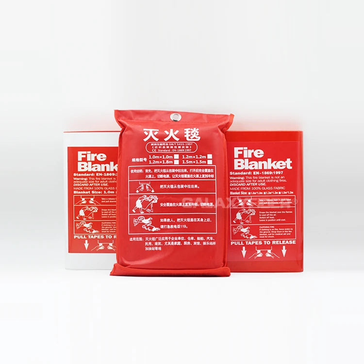 Fire Blanket Fiberglass 430g/m2 0.45mm Thickness 550C Fire Resistant Emergency Survival EN1869 4ftx6FT Home Use