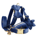 Velvet Durable Luxury Anti-breakaway in Stock Pet Dogs Harnesses Set Collar and Leash High Quality Wholesale Customizable logo MegaBDM