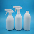 Wholesale Empty White Cosmetic Bottles 500ml PET Pump Sprayer Round Shoulder Mouse Spray Head Screen Printed