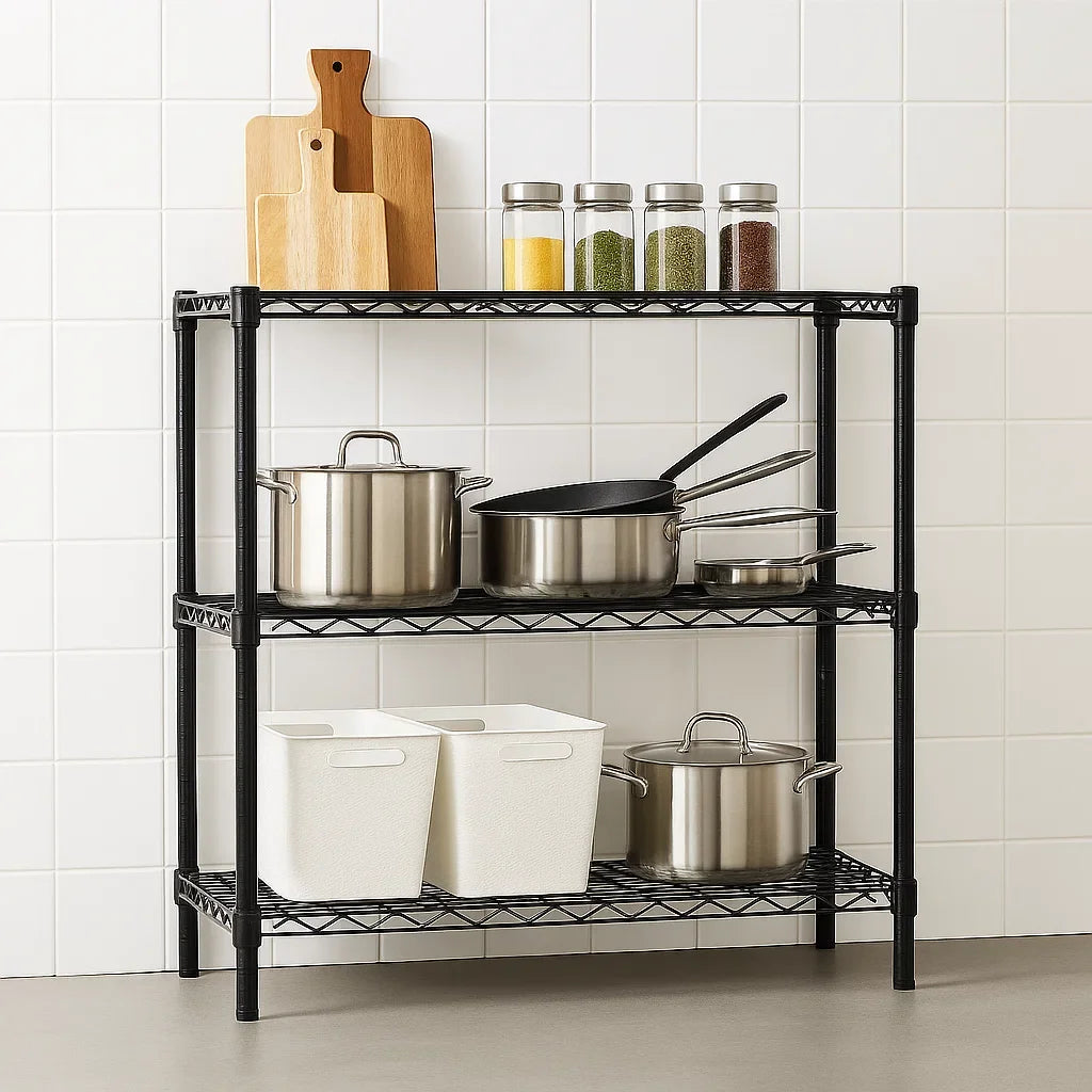 Adjustable Heavy-Duty Iron Shelving Storage System Modern Design Office Furniture for Hospital School Workshop Hotel Kitchen