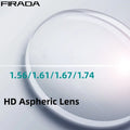 FIRADA 1.56 1.61 1.67 1.74 Resin HMC CR39 Anti-reflection Anti-scratch Aspherical HD Myopia Reading Optical Prescription Lens