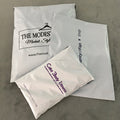 Wholesale Low MOQ Sustainable Handle Shipping Bags Waterproof White Mailer Bag with Self-Adhesive for Clothes