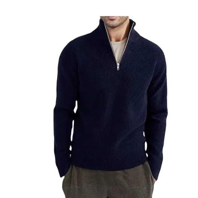 Oem Customized logo Design Long-sleeved New Men's Knitwear Casual and Warm Half-zip Top Casual Men's Jacket MegaBDM