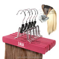 Astrid 23cm Hot Pink Wooden Custom logo Wig Bag Hair Extension Hanger