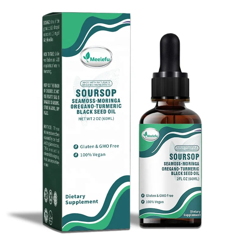 Meelefu Custom Soursop Graviola Liquid Drops Soursop Extract Multivitamin Soursop Liquid for Skin Cell Immune
