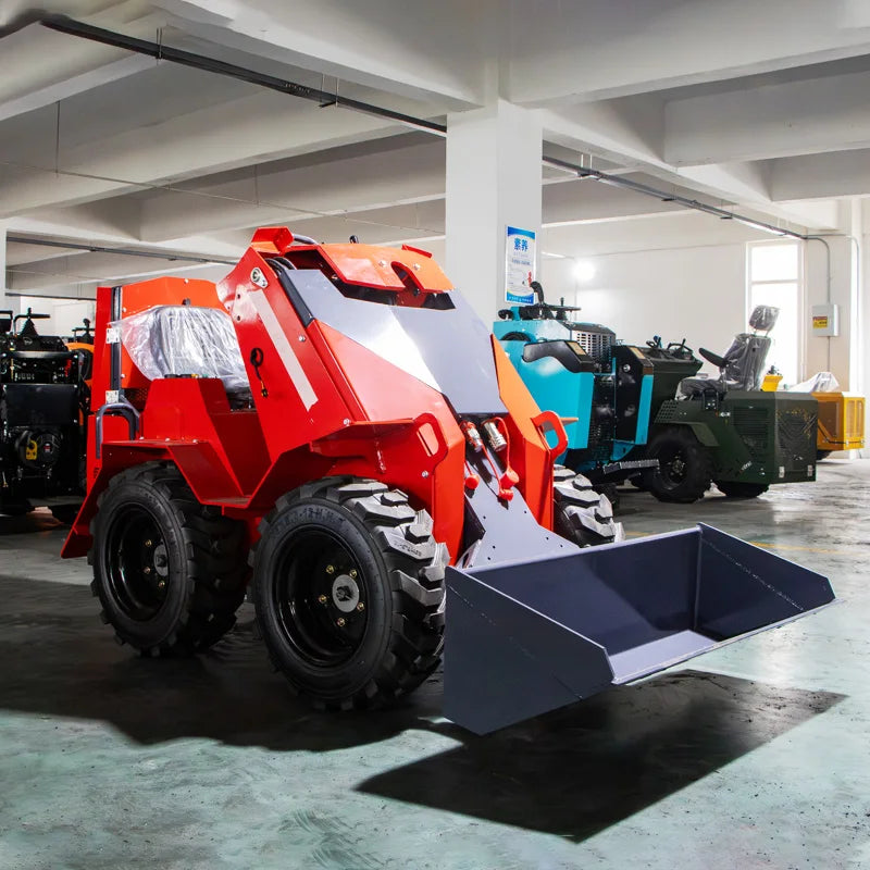 High Performance Ride-on Skid Steer Loader 350KG Lifting Capacity Mini Wheel Loader With Various Attachments MegaBDM