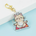 Custom Pattern Acrylic Keychain Rainbow Holographic Transparent Epoxy Resin Keychain Customization