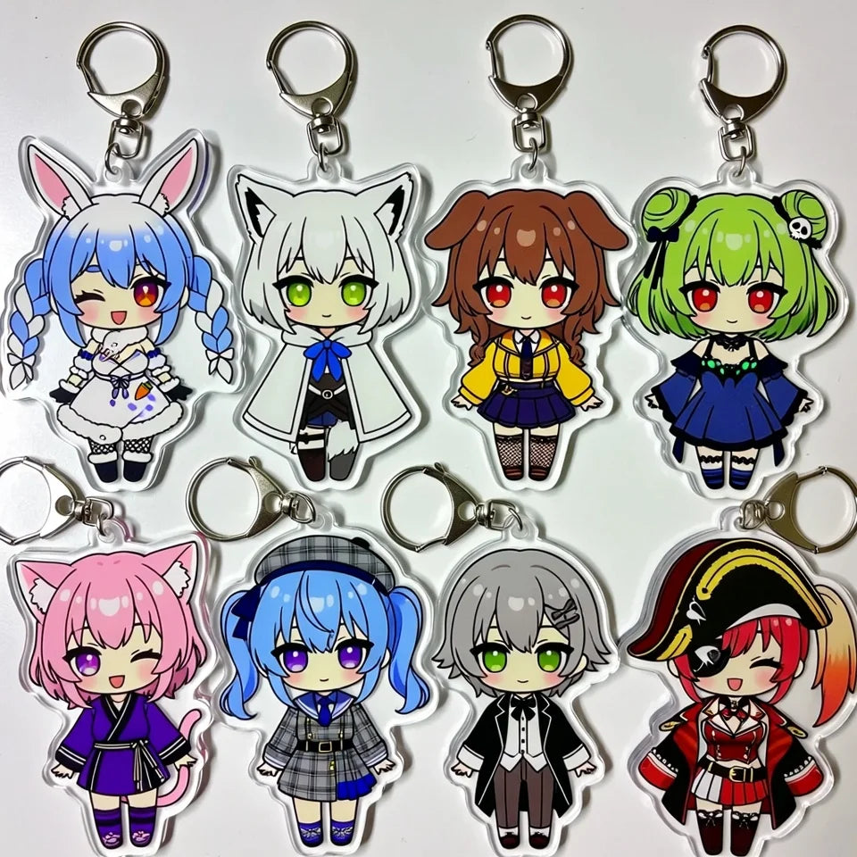 Customized Irregularly Shaped UV Printed Anime Character Acrylic Plastic Keychain Gift MegaBDM