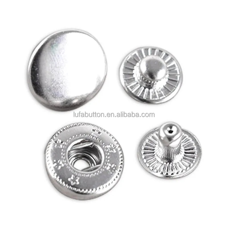 Manufacturer Metal Snaps Buttons Fastener Spring Snap 15MM Heavy Duty Nickel Brass Button for Garment