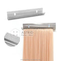 High-end Eco-Friendly for Custom LOGO Silver Stainless Steel Rotating Modern Wig Display Rack Wall Mounted Hair Extension
