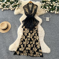 Summer Women's American Style Sets Top And Mesh Maxi Dress Set American Clothing Wholesale