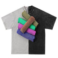 Wholesale Acid Wash Oversized 100% Cotton T-Shirts Comfortable Street Fashionable with Custom Logo Design Blank Design Available MegaBDM